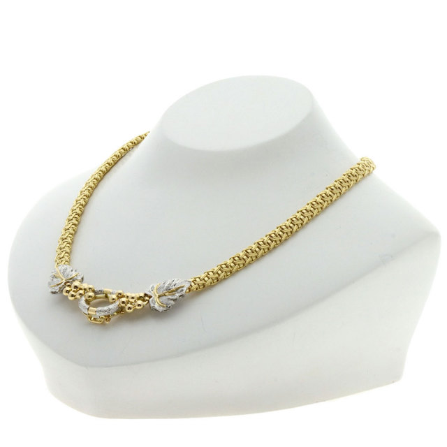 NOBUKO ISHIKAWA 石川暢子 リーフ ダイヤモンド ネックレス K18  