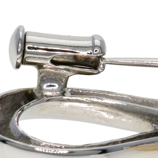 TASAKI タサキ マベパール 真珠 ト音記号 ブローチ シルバー 