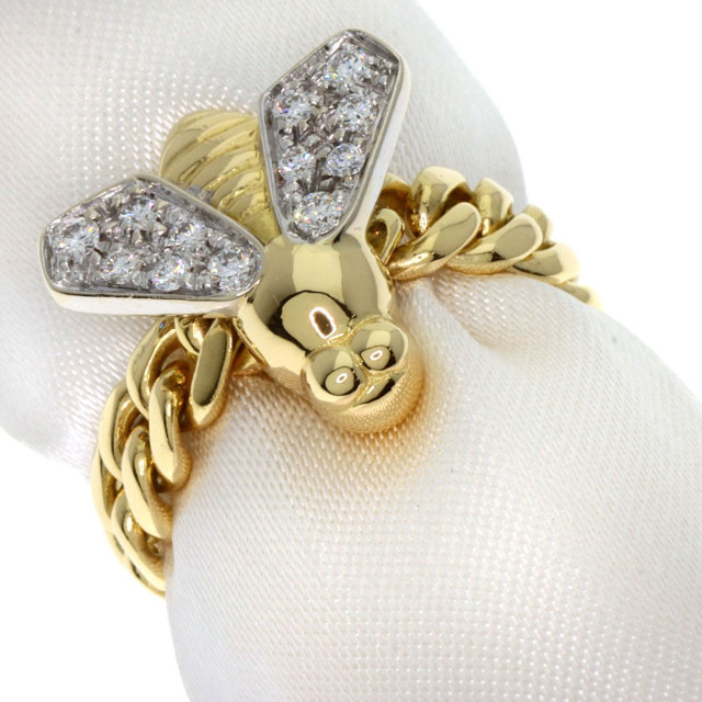 Pomellato ポメラート 蜂モチーフ ダイヤモンド チェーン リング・指輪  