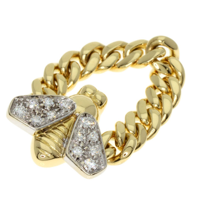 Pomellato ポメラート 蜂モチーフ ダイヤモンド チェーン リング・指輪  