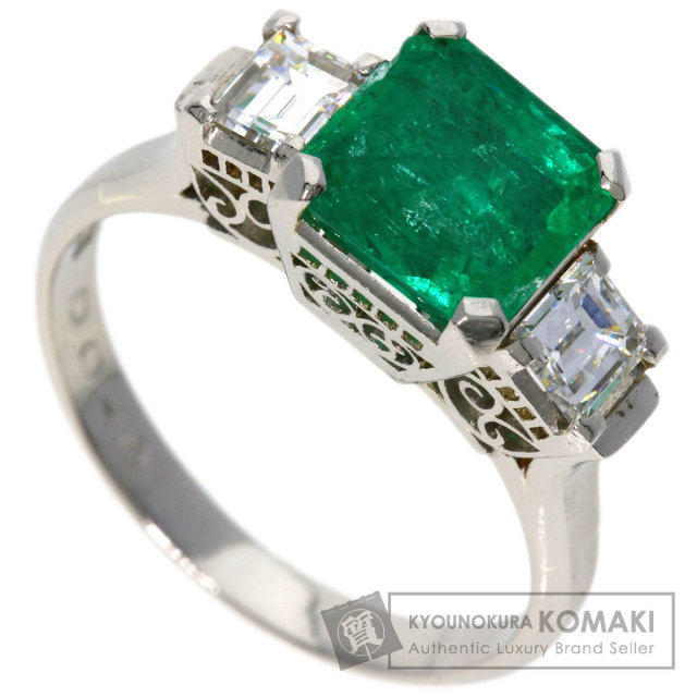 1.62ct エメラルド ダイヤモンド リング・指輪 プラチナPT850 4.5g 