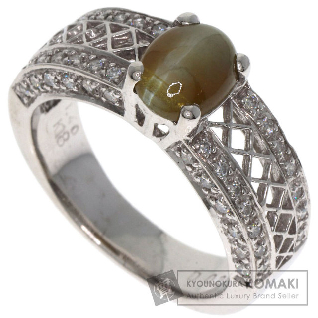 k18キャッツアイ・ダイヤリング k18キャッツアイ・ダイヤリング