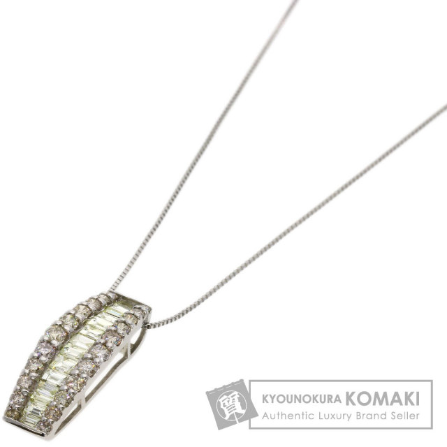 Pt950 1ct ブラウン/ホワイト ダイヤモンド ネックレス 45cm Pt950 1ct ブラウン/ホワイト ダイヤモンド ネックレス 45cm