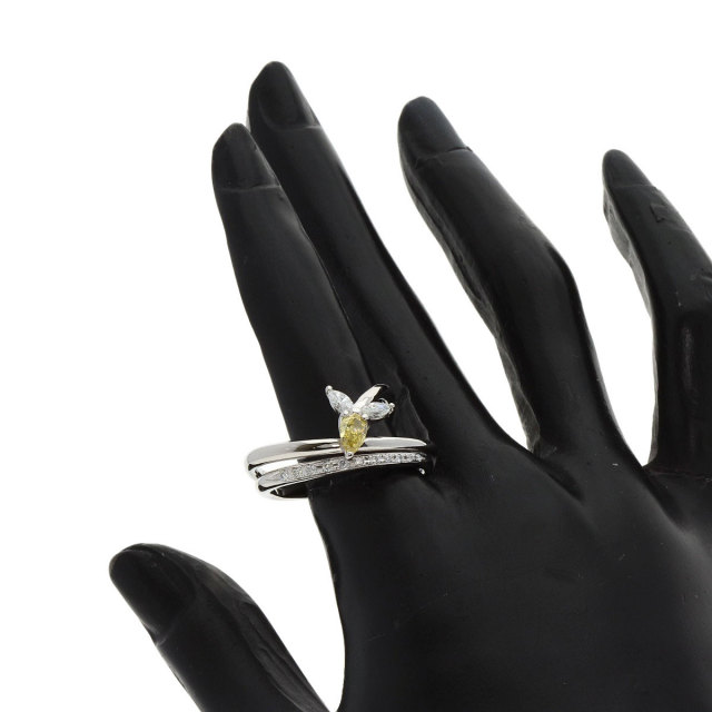 プラチナ pt900 リング　ダイヤモンド イエローダイヤモンド Yellow Diamond Pt900イエローダイヤモンドリング (NO.127987） – JEX