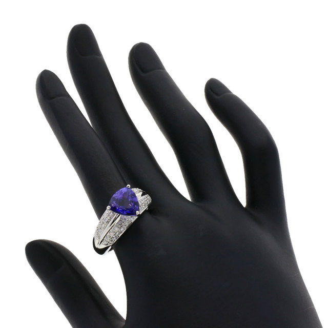 3.2ct タンザナイト ダイヤモンド リング・指輪 プラチナPT900 12.4g  
