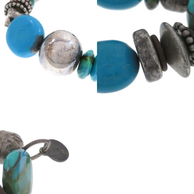 ターコイズ ブレスレット 2点セット ネックレス 金属製 164.7g レディース 