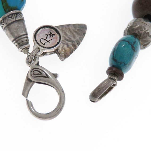 ターコイズ ブレスレット 2点セット ネックレス 金属製 164.7g レディース 