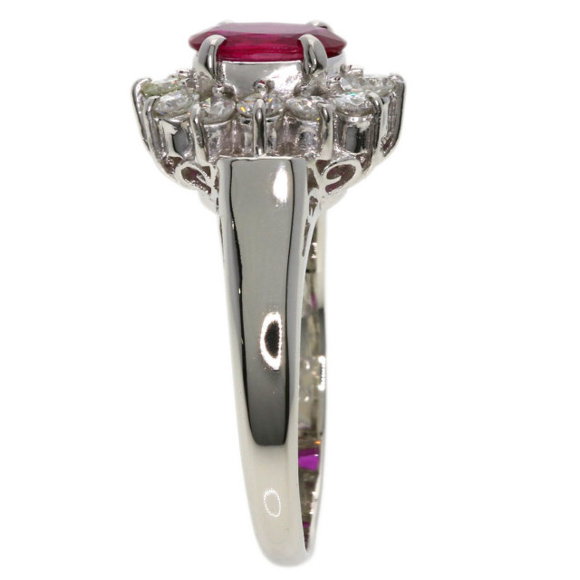 0.82ct ルビー ダイヤモンド リング・指輪 プラチナPT900 7.5g