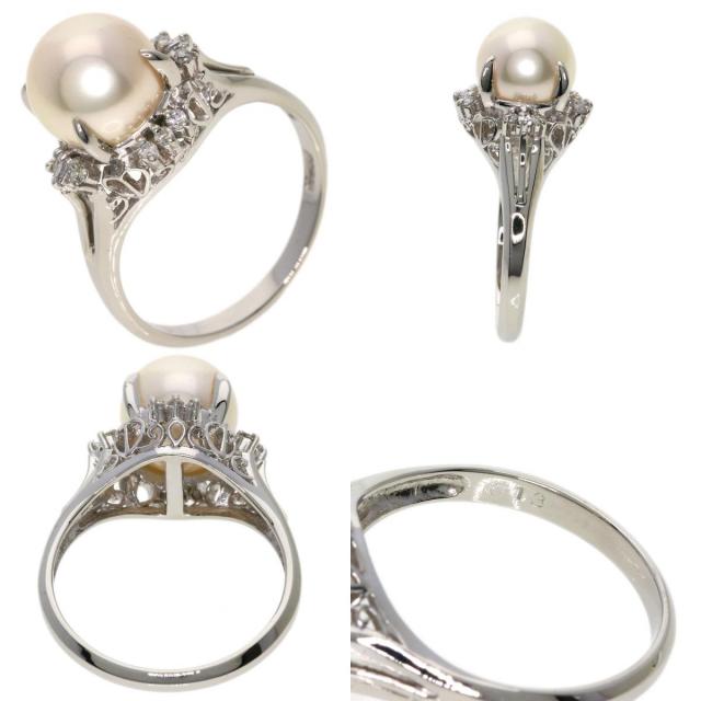 アコヤパール 真珠 ダイヤモンド イヤリング・リング 3点セット  