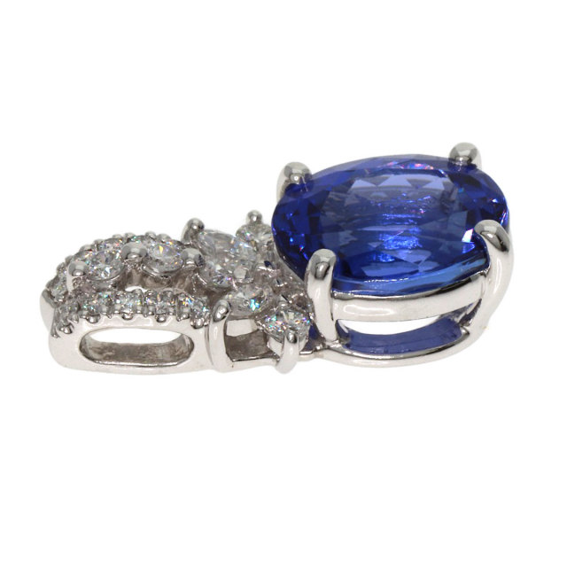 3.71ct タンザナイト ダイヤモンド ペンダントトップ プラチナPT900  