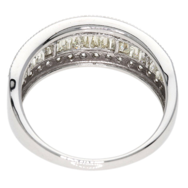 k18 リング　天然ダイヤモンド1ct K18 カラーゴールドリング〕K18 リング オレンジゴールド (幅約