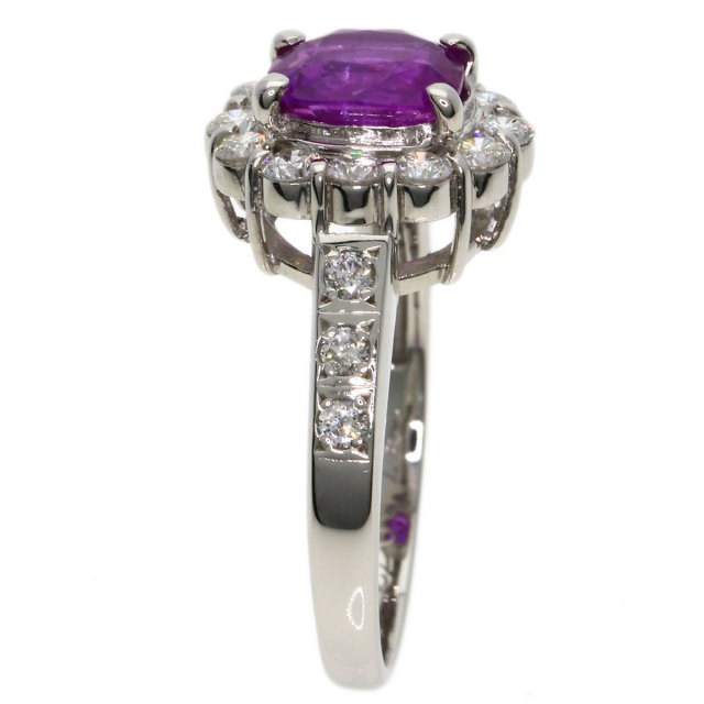 ピンクサファイアプラチナ900 1.87ct ピンクサファイア ダイヤモンド リング・指輪 プラチナ