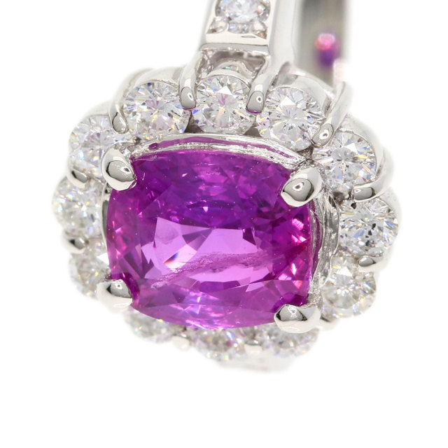 ピンクサファイアプラチナ900 1.87ct ピンクサファイア ダイヤモンド リング・指輪 プラチナ