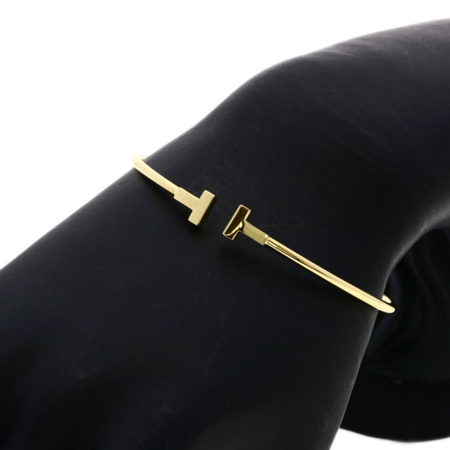 TIFFANY&Co. ティファニー Tワイヤー ナロー ブレスレット K18イエロー  