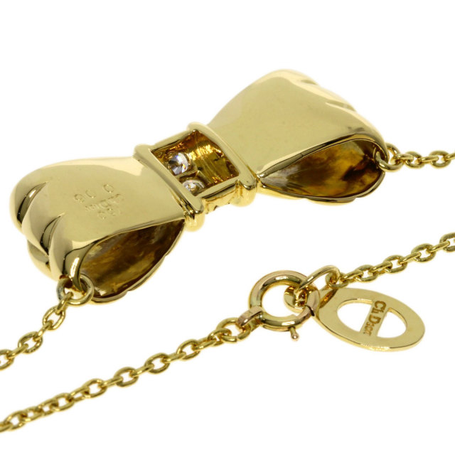 christian dior クリスチャンディオール ネックレス リボンモチーフ クリスチャンディオール ネックレス リボンモチーフ USED品 （YM） K