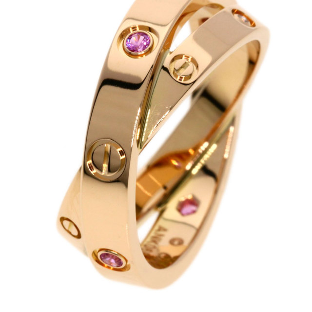 CARTIER カルティエ ビーラブ サファイア ダイヤモンド #51 リング 