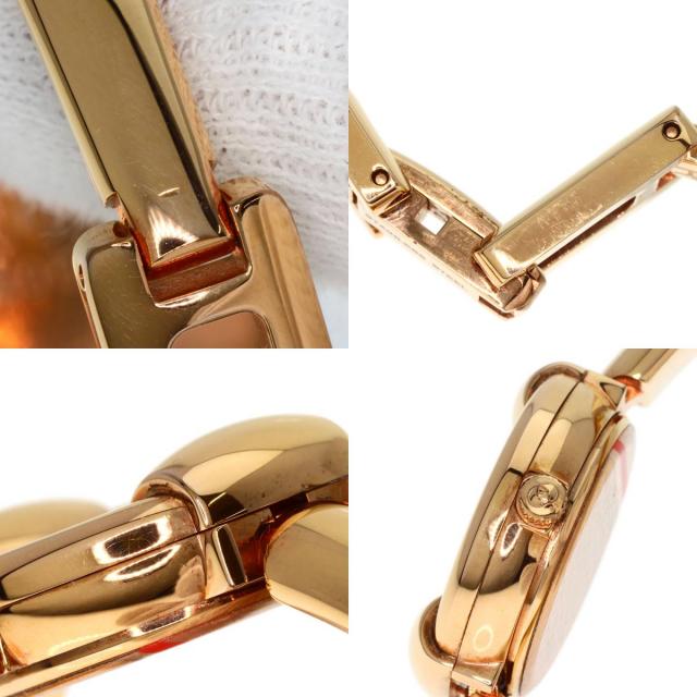 GUCCI ゴールドラウンドフェイス時計 稼働品】GUCCI グッチ 3000.L ラウンドフェイス ブラック