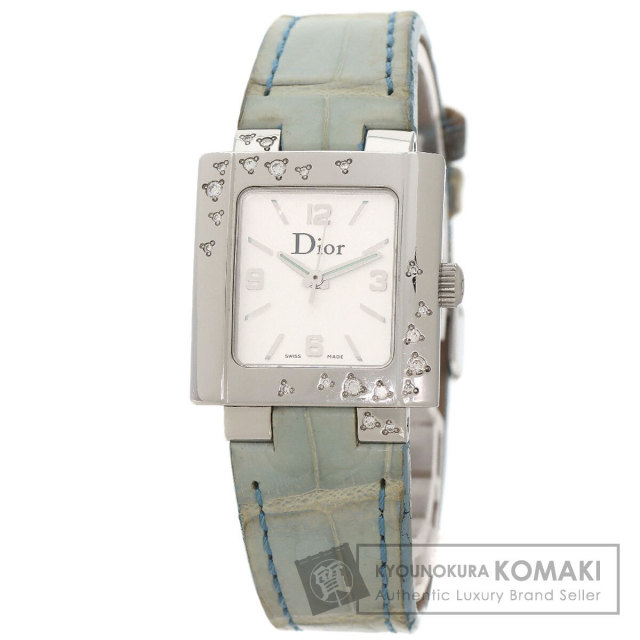 クリスチャンディオール レディース 腕時計 ダイヤモンド入り 正常稼働品 CHRISTIAN DIOR クリスチャンディオール D98-1014 リヴァ ダイヤモンド