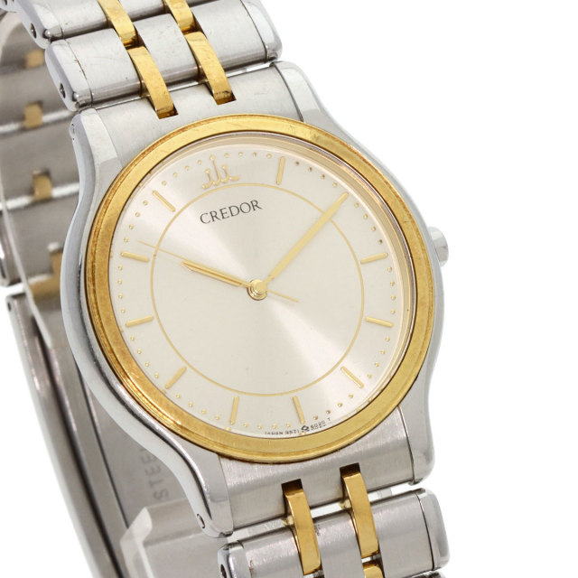 SEIKO セイコー 9571-6020 クレドール ラウンドフェイス 腕時計 