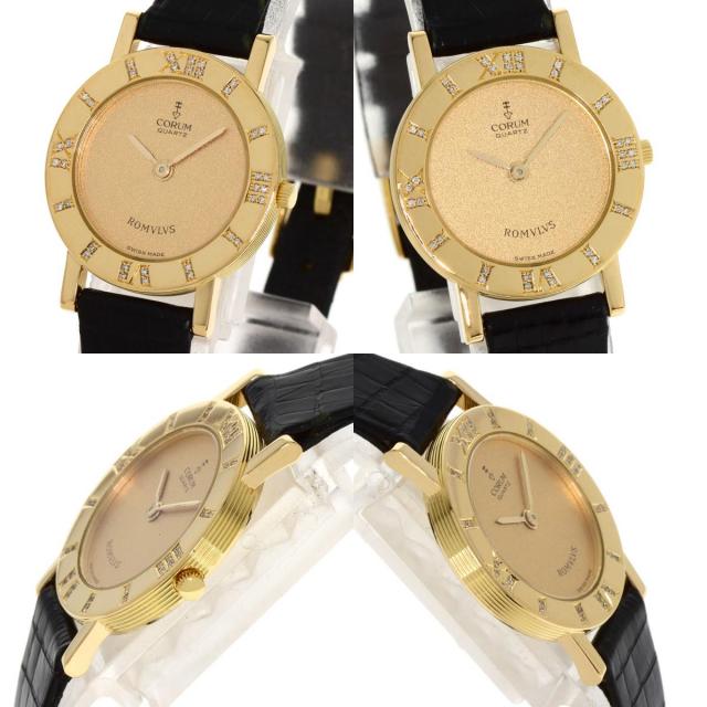 CORUM コルム 30.111.65 ロムルス 腕時計 K18イエローゴールド/革  