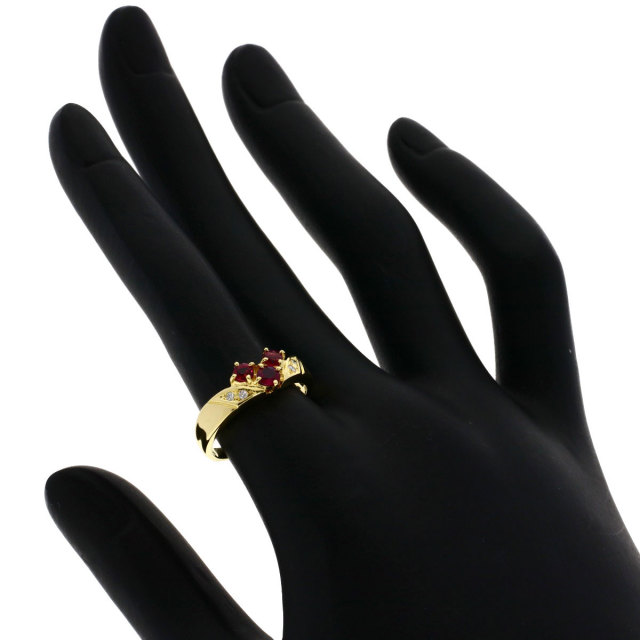 MIKIMOTO ミキモト ルビー ダイヤモンド リング・指輪 K18イエロー 