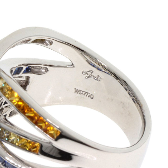 Jeunet ジュネ サファイア リング・指輪 K18ホワイトゴールド