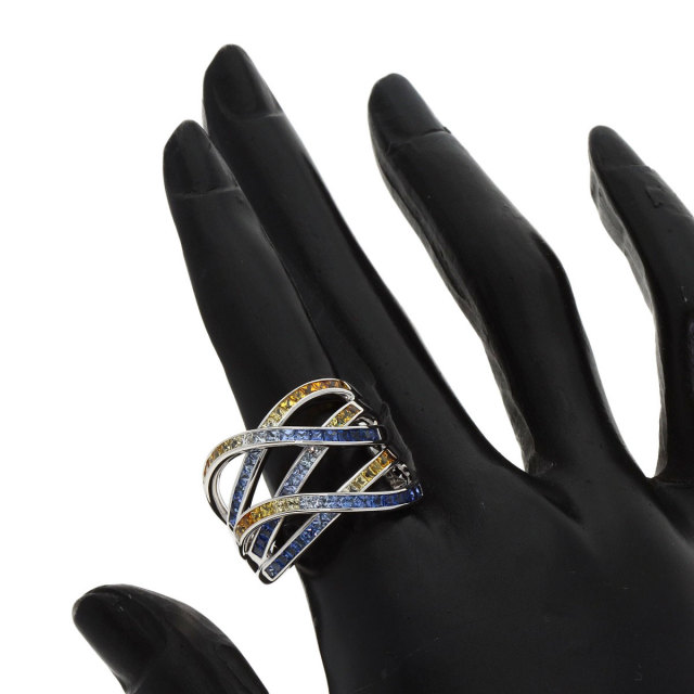 Jeunet ジュネ サファイア リング・指輪 K18ホワイトゴールド