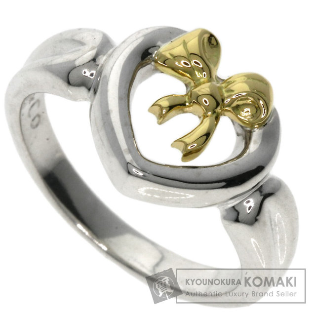 TIFFANY&Co. ティファニー リボンハート リング・指輪 K18
