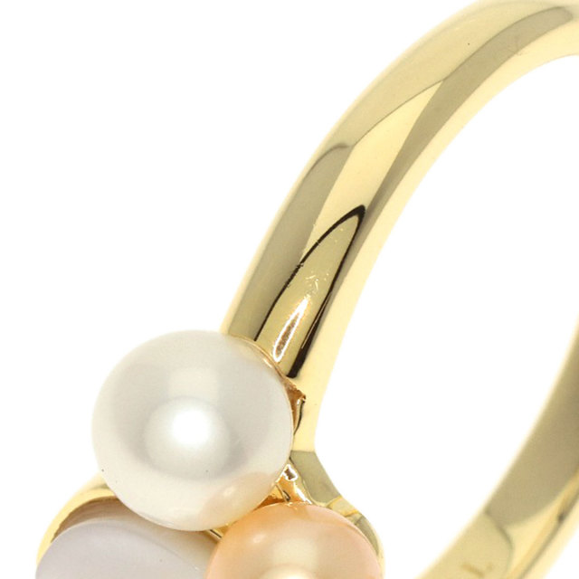 TASAKI タサキ パール 真珠 シェル 2P ダイヤモンド リング・指輪 K18  