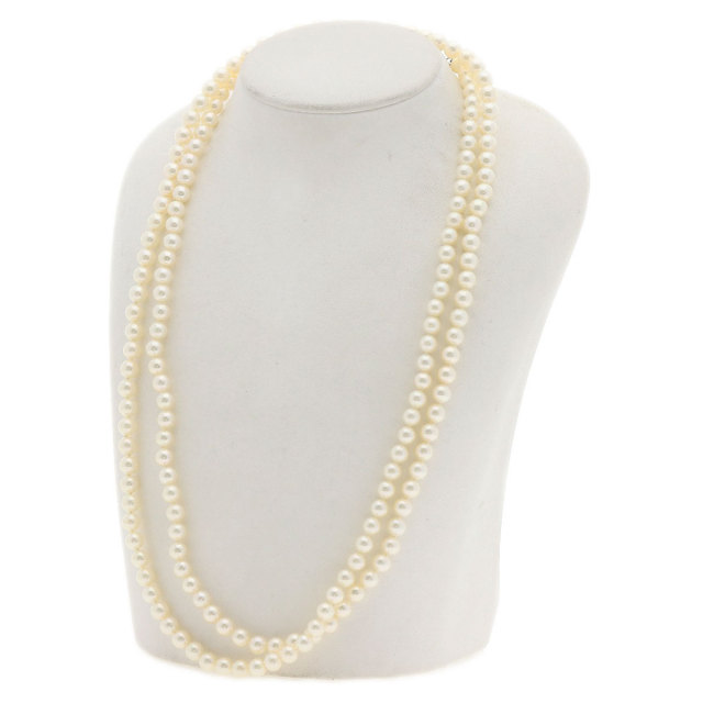 MIKIMOTO ミキモト ロングパール 真珠 ネックレス K14ホワイトゴールド  