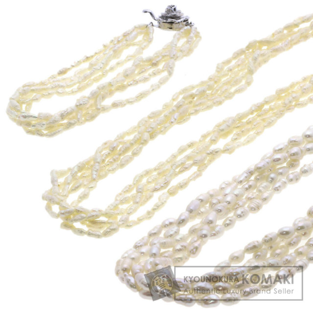 セレクトジュエリー ネックレス 淡水パール 真珠 5連 ブレスレット ネックレス 3点セット