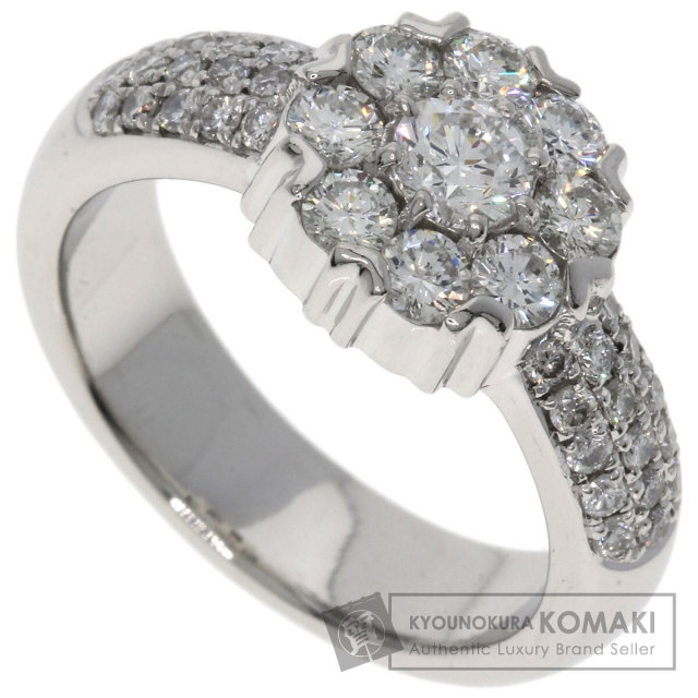 1.012ct フラワーモチーフ ダイヤモンド リング・指輪 プラチナ