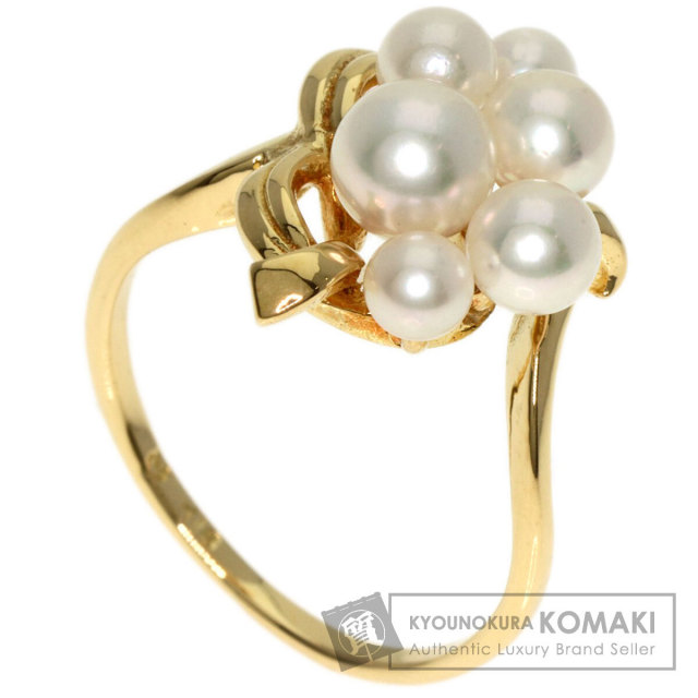 美品 ミキモト Pt900 真珠 パール約8.7mm珠 ダイヤ6石 リング 指輪 MIKIMOTO - 【超美品】ミキモトパールリング8.9mm pt950 7号