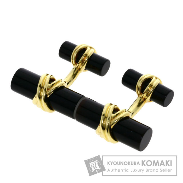 ティファニーカフス TIFFANY&Co. ティファニー オニキス カフス K18イエローゴールド