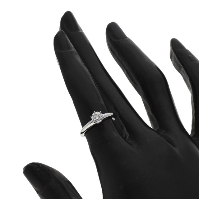 TIFFANY&Co. ティファニー Pt950 ダイヤモンド立爪リング