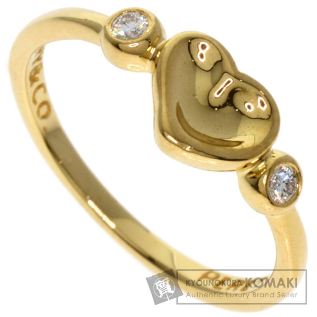 TIFFANY ティファニー フルハート K18 ダイヤリング 8号 6155 ティファニー K18YG フルハートリング 5.5g ☆ #8 Tiffany