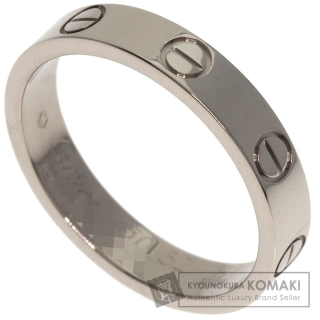 ミントティー】カルティエ K18ホワイトゴールド ラブリング【48