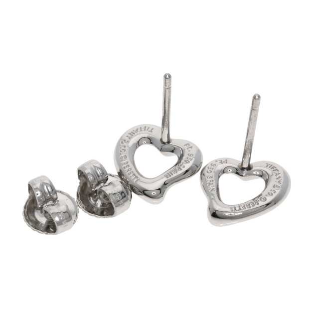 ティファニー オープンハートPT950プラチナ ピアス TIFFANY&Co  