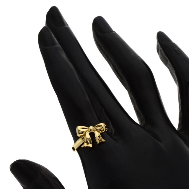 Tiffany & Co. リボンリングk18コンビ Tiffany & Co. - 【良品 正規品】 廃盤 ティファニー リボン