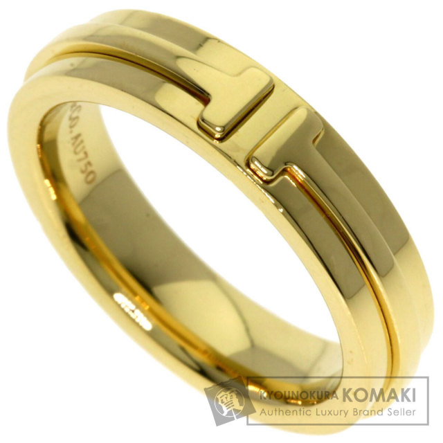 ティファニー スカラベ イエローゴールド コンビ リング 指輪 HH216 TIFFANY&Co. ティファニー T TWO ワイド リング・指輪 K18