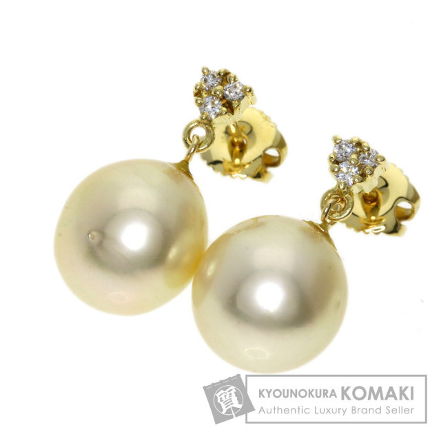 【MIKIMOTO】ミキモト ダイヤパールピアス　K18 2way 5㎜ MIKIMOTO(ミキモト) K18 アコヤパール ダイヤモンドピアス 2WAY