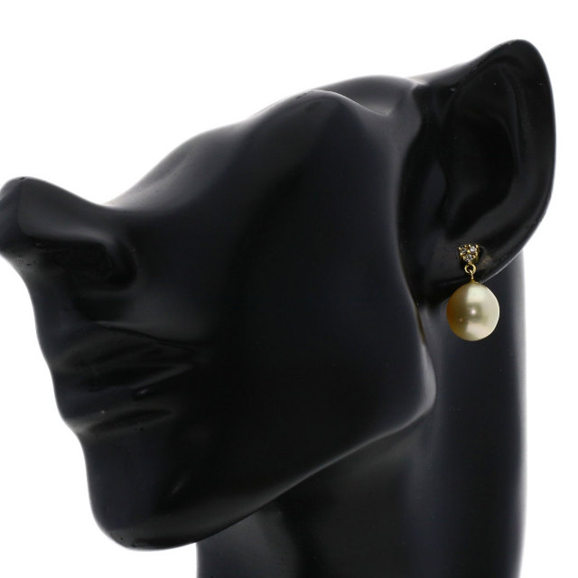 MIKIMOTO ミキモト ドロップ パール 真珠 ダイヤモンド ピアス