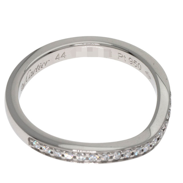 CARTIER カルティエ バレリーナ カーブ ハーフダイヤモンド #44 リング  