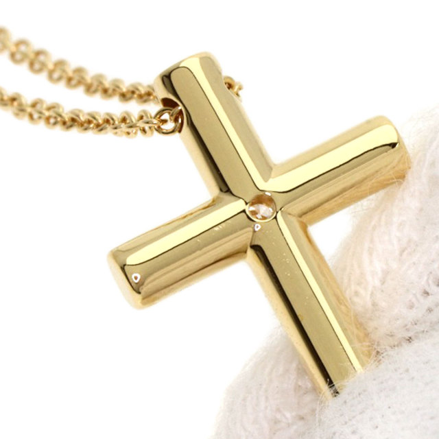 TIFFANY&Co. ティファニー クロス 1P ダイヤモンド ネックレス