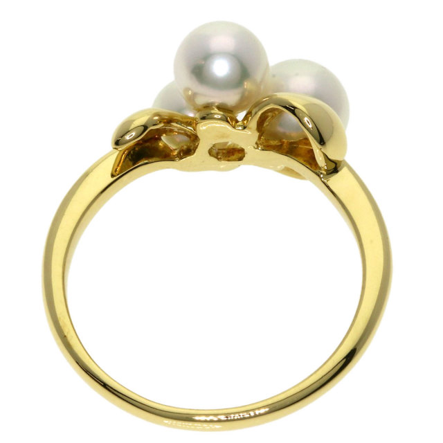 高質で安価 アコヤパール ミキモト MIKIMOTO 真珠 K18イエロー リング・指輪 アクセサリー
