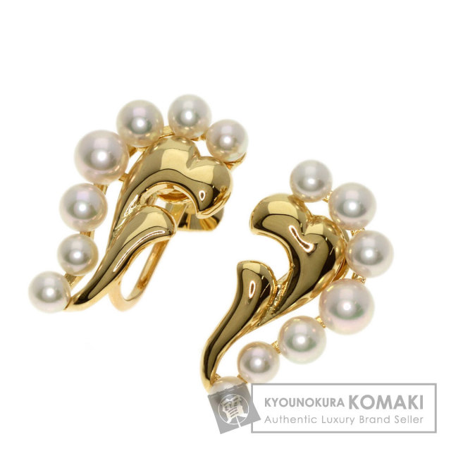 ミキモト イヤリング リーフ アコヤパール 真珠