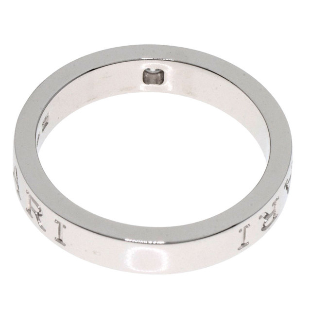 BVLGARI ブルガリ ダブルロゴ ダイヤモンド リング・指輪 K18ホワイト  