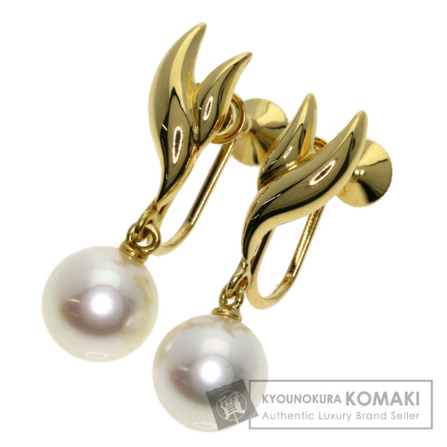 MIKIMOTO ミキモト パール 真珠 イヤリング K18イエローゴールド