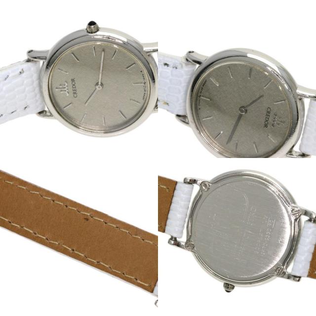 SEIKO セイコー 2F70-0330 ラウンドフェイス 腕時計 プラチナ