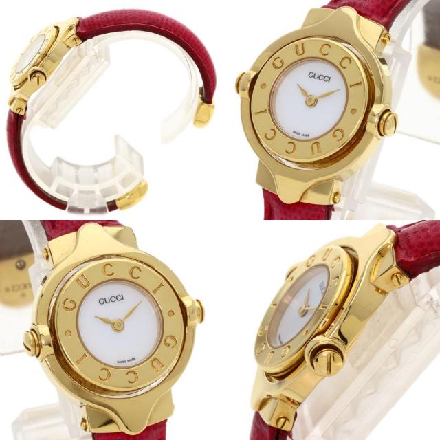 GUCCI 時計 6600  リバーシブル バングル ブラウン GUCCI グッチ 6600 バングルウォッチ リバーシブル 腕時計 GP/革